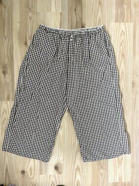 AERIE Gingham Plaid Ultra Wide Leg Pull On Pajama Pants Brown Cream size XXL